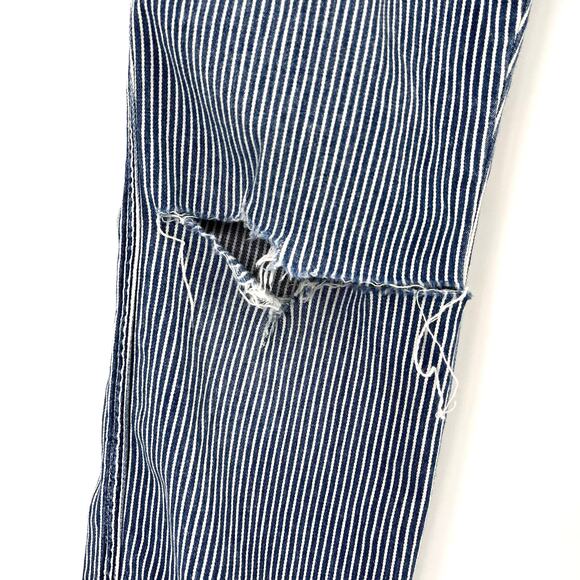 Mother Jeans The Vamp One The Road Destroy Conductor Strip Size 25 Cropped - Picture 4 of 11